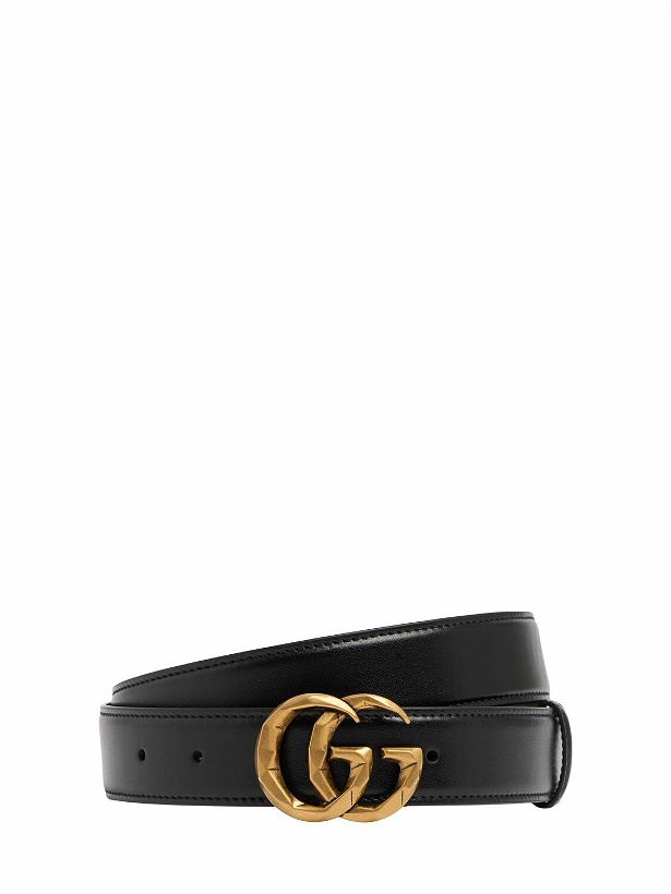 Photo: GUCCI 3cm Gg Marmont Leather Belt