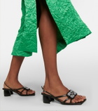 Ganni Embellished faux leather sandals