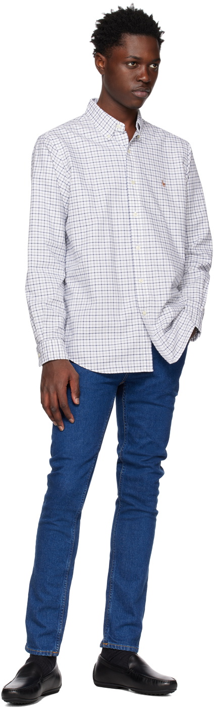 Polo Ralph Lauren White Tattersall Oxford Shirt