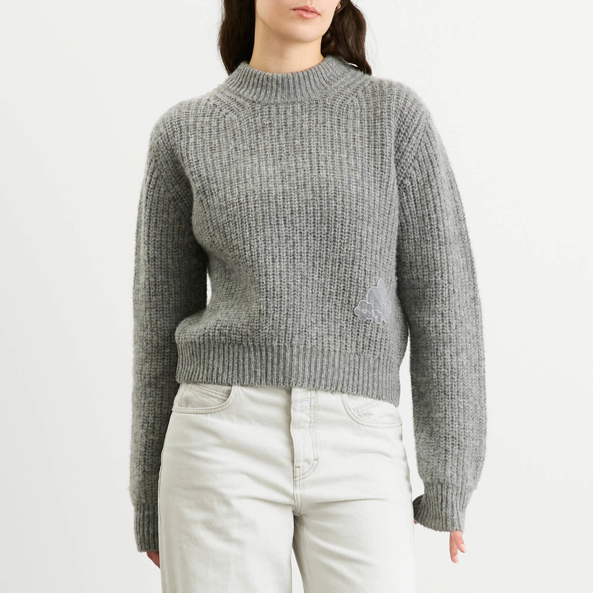 Cecilie Bahnsen Women's Bega Fisherman Knit in Light Grey