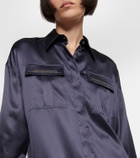 Brunello Cucinelli Embellished satin shirt