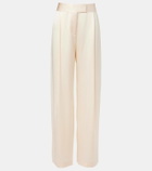 The Sei Silk satin straight pants