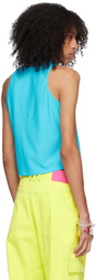 Marshall Columbia Blue Crystal-Cut Tank Top