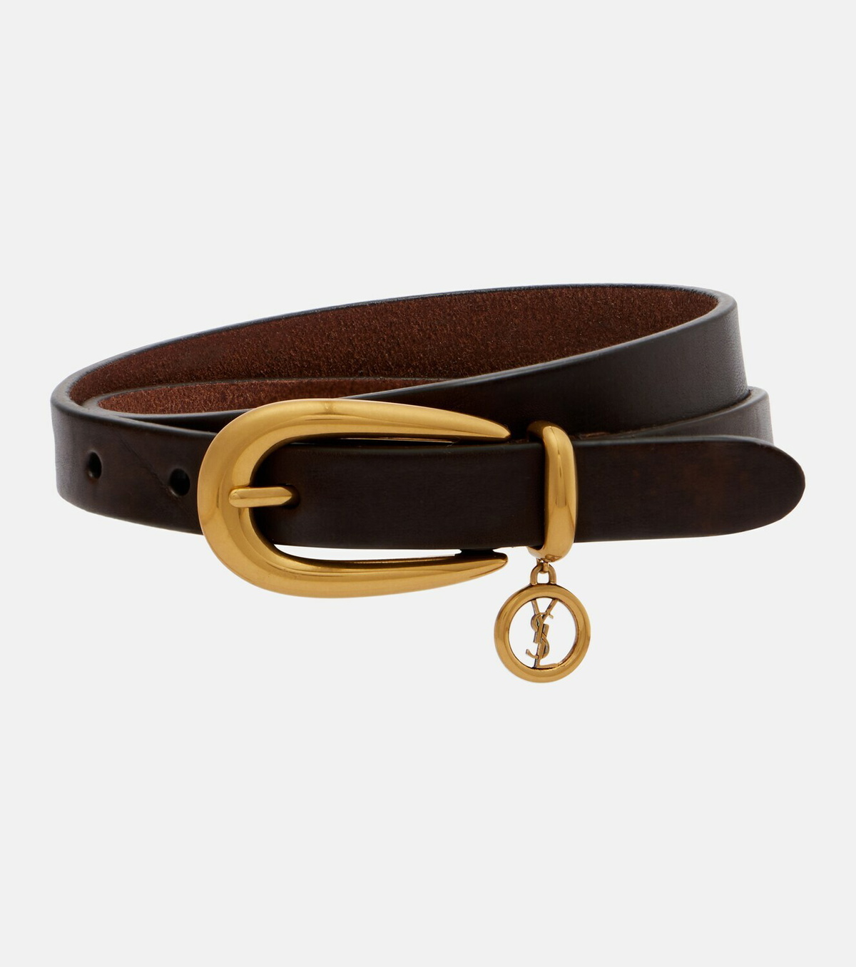 Saint Laurent Cassandre leather belt