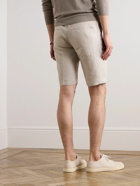 De Petrillo - Tapered Linen Drawstring Shorts - Neutrals