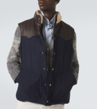 Brunello Cucinelli Shearling-trimmed wool vest