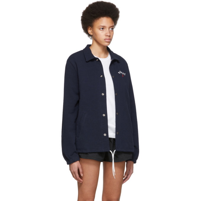 Noah NYC Navy Rugby Coaches Jacket