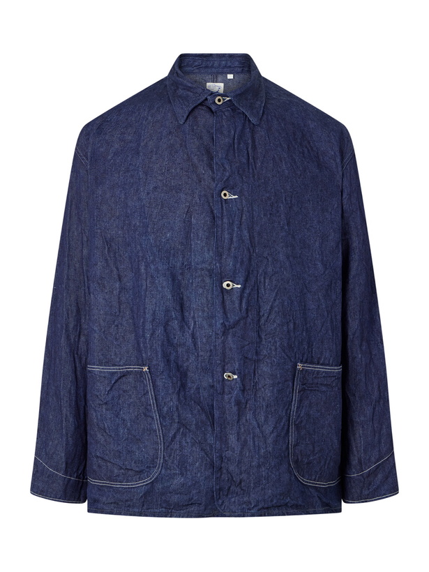 Photo: OrSlow - Linen Denim Jacket - Blue