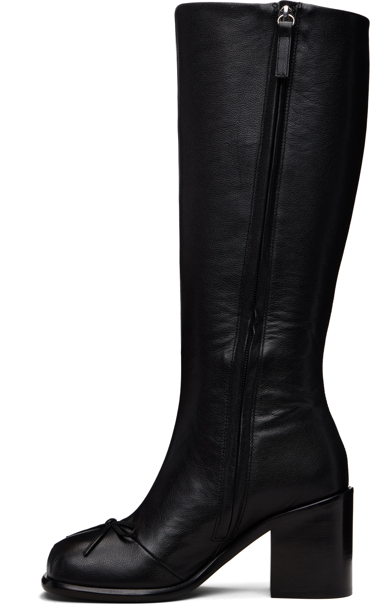 Sandy Liang Black Knee High Pointe Boots