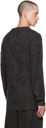 AMOMENTO Black Crewneck Sweater