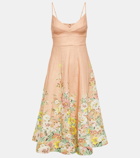 Zimmermann Matchmaker floral linen midi dress