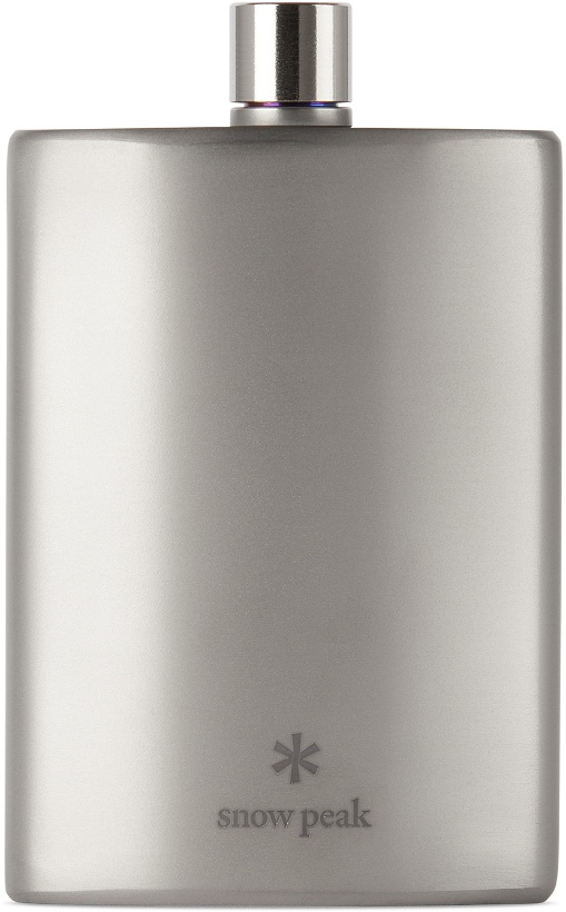 Photo: Snow Peak Silver Titanium Medium Flask, 4.7 fl oz