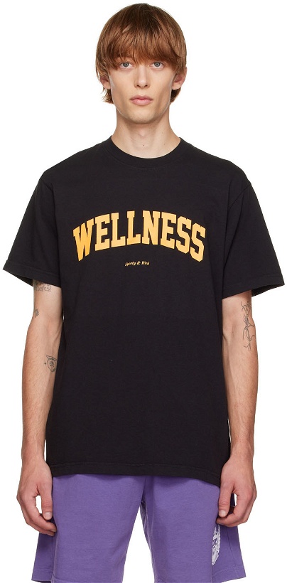 Photo: Sporty & Rich Black 'Wellness' Ivy T-Shirt