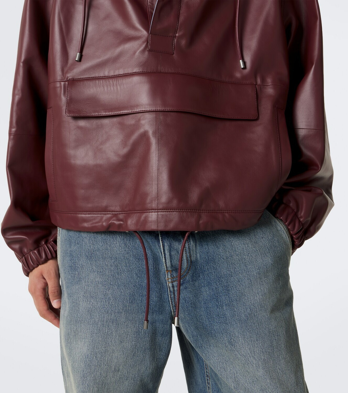 Loewe Hooded leather jacket