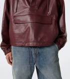 Loewe Hooded leather jacket