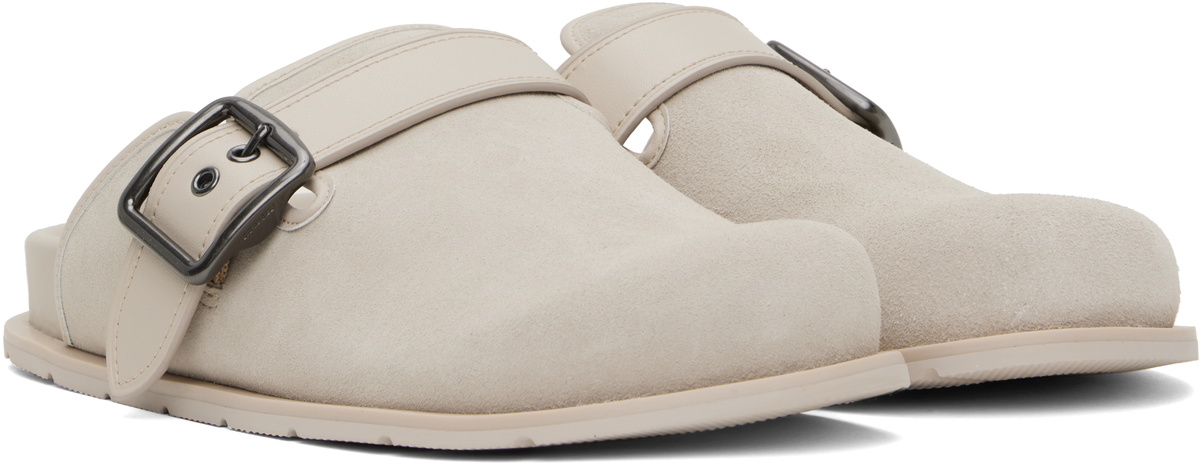 Coach 1941 Taupe Buckle Clogs