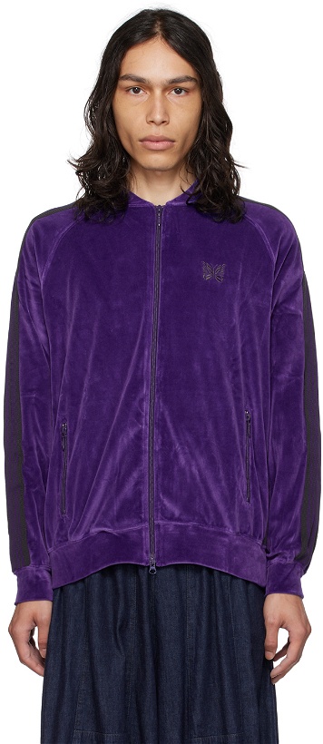 Photo: NEEDLES Purple Embroidered Track Jacket