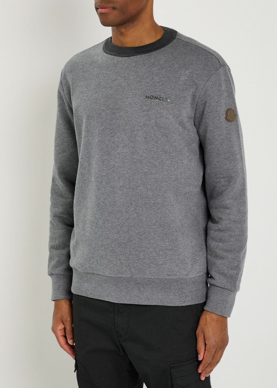 Moncler Logo Cotton Sweatshirt Grey