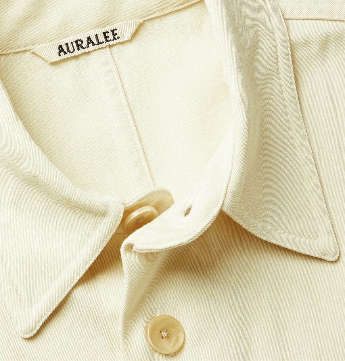 Auralee - Paint-Splattered Wool-Gabardine Shirt - Neutrals Auralee