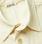 Auralee - Paint-Splattered Wool-Gabardine Shirt - Neutrals