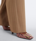 Roger Vivier Trompette snake-print leather pumps