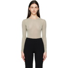 WARDROBE.NYC Taupe Sheer Bodysuit