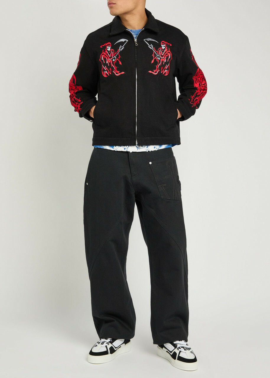 Warren Lotas Dueling Reaper Printed Jacket Black