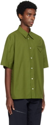 Bottega Veneta Green Lace-Up Shirt