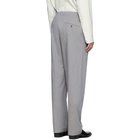 Lemaire Grey Poplin Pleated Drawstring Trousers