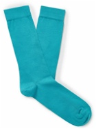 Sunspel - Stretch Cotton-Blend Socks - Blue