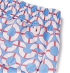 Pink House Mustique - Printed Mid-Length Printed Swim Shorts - Blue