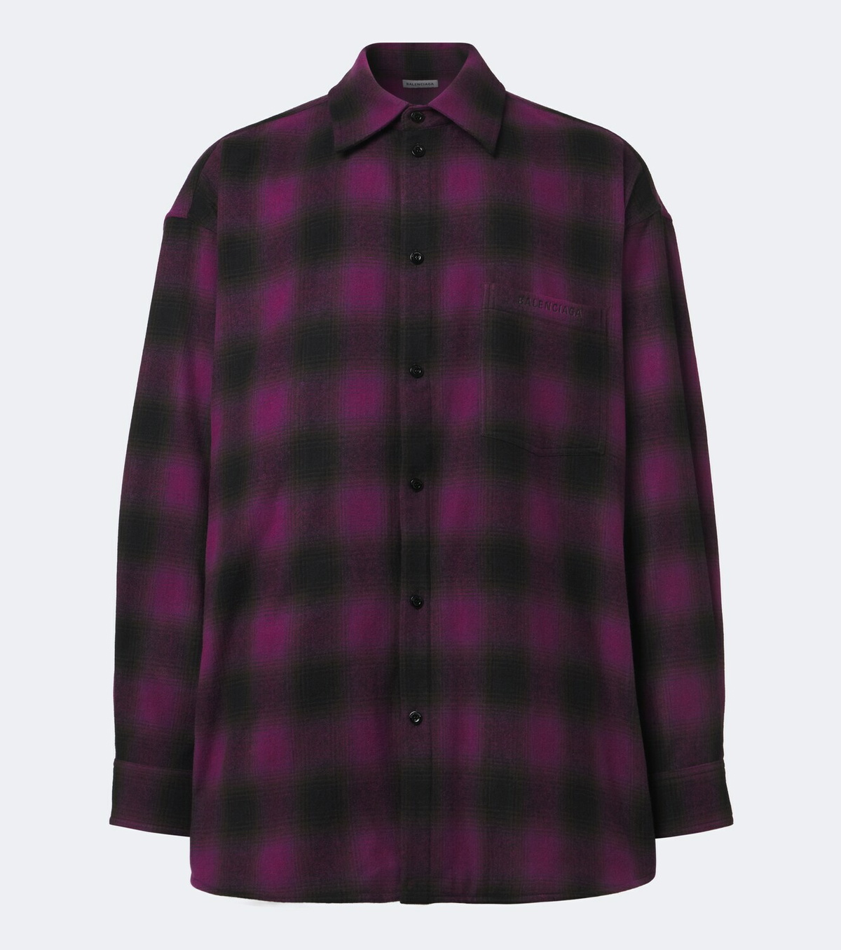 Balenciaga Checked wool-blend overshirt