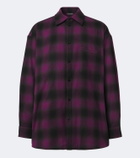 Balenciaga Checked wool-blend overshirt