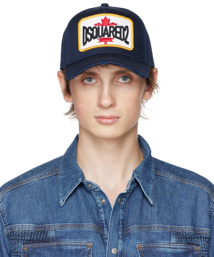 Photo: Dsquared2 Navy Patch Baseball Cap