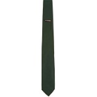 Prada Green Jacquard Logo Tie