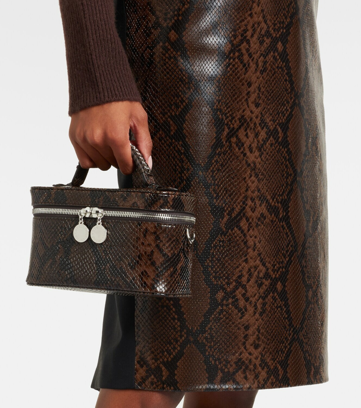 Stella McCartney Falabella Small snake-effect pouch