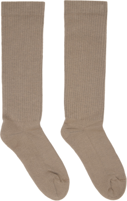 Photo: Rick Owens DRKSHDW Taupe Concordians Pentagram Knee High Socks