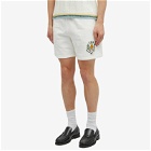 Casablanca Men's Casa Way Embroidered Sweat Shorts in Off White