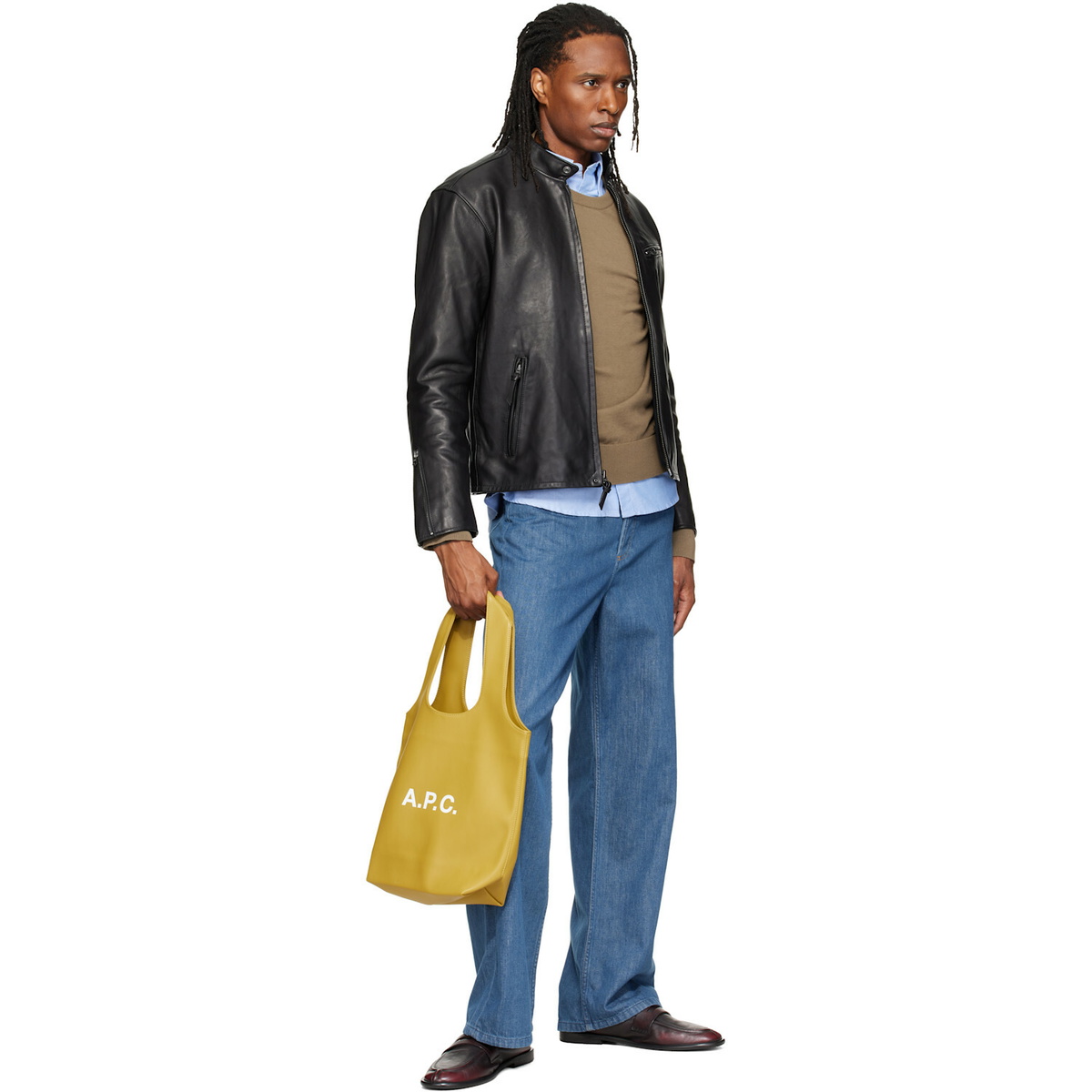 A.P.C. Khaki Ninon Small Tote