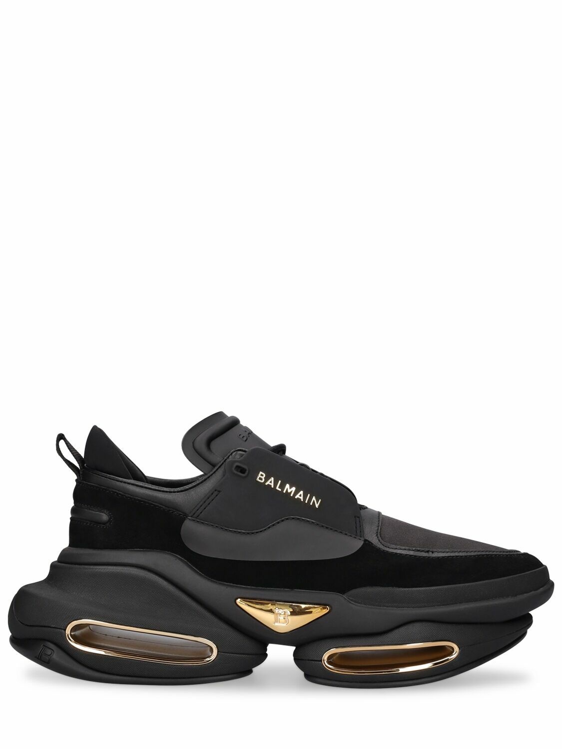 Photo: BALMAIN - B Bold Low Leather & Suede Sneakers