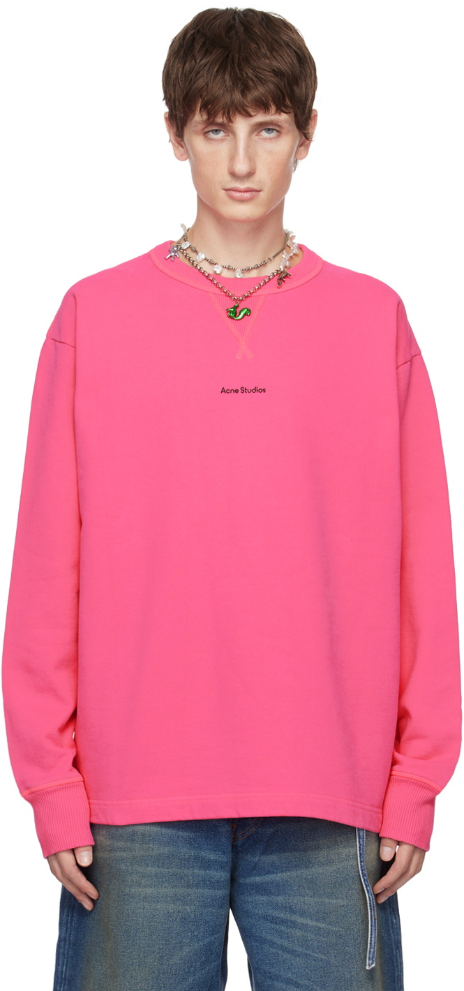 Acne pink sweatshirt new arrivals