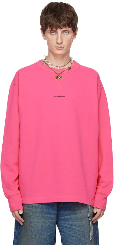Photo: Acne Studios Pink Stamp Sweatshirt