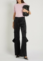 Courrèges Utility Chaps Satin Trousers Black