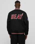 Mitchell & Ness Nba Miami Heat Hardwood Classics Wool Varsity Jacket Black - Mens - College Jackets