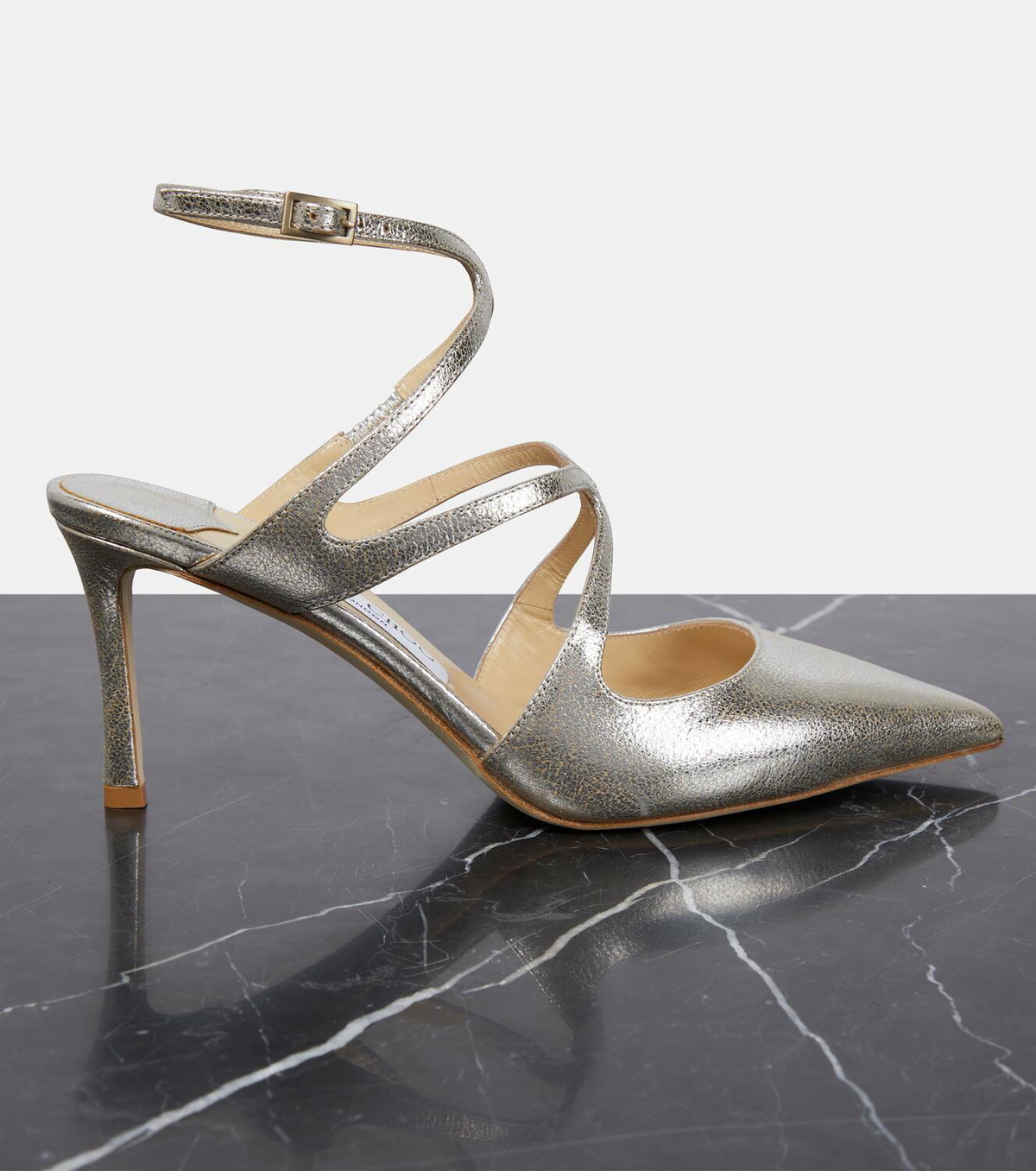 chic  Jimmy Choo Azia 75 metallic leather pumps Jimmy Choo