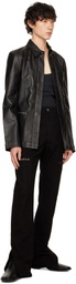 Ludovic de Saint Sernin Black Eleanor Denim Cargo Pants
