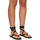 St. Agni Brown Suede Tie Up Sandals