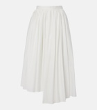 Self-Portrait Cotton poplin midi skirt