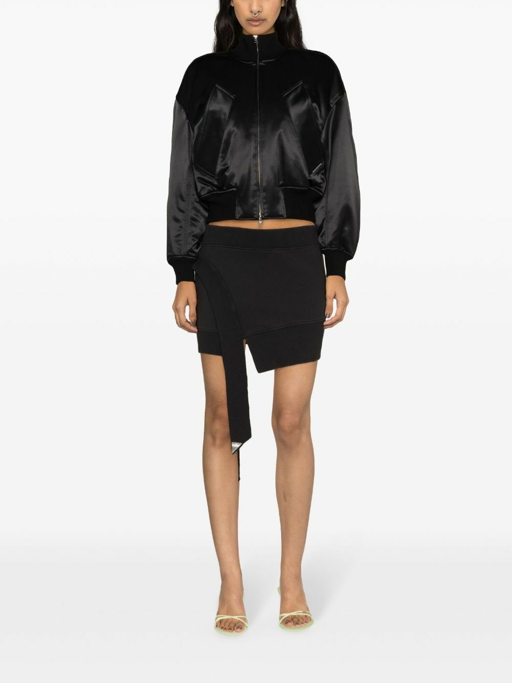 Alexander Wang Black Satin Bomber Jacket Alexander Wang