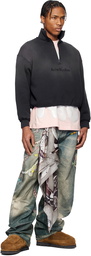 Acne Studios Beige Printed Silk Scarf